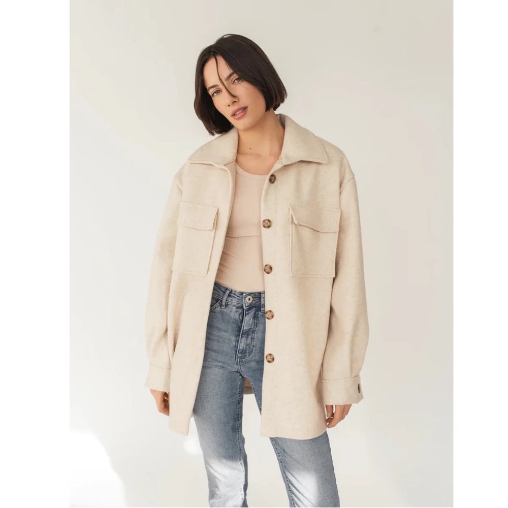 Dailystory | Cream Iris Shacket